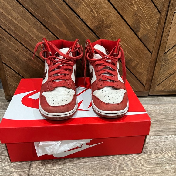 Nike Dunk High LXX Cinnabar Red White - Picture 6 of 12
